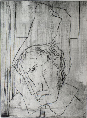 Mann mit Hut  1962   29,5 x 39,5