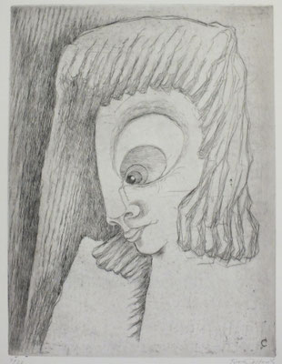 Frau mit langem Haar  1972  30 x 40              ( 3 )