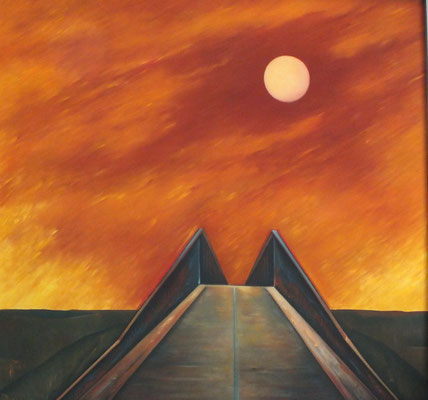 Brücke mit Sonne  1974    105 x 99  V.V. 57