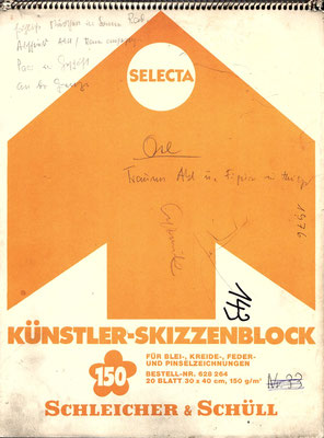 Skizzenblock  143  Datum  1976   25 Blätter