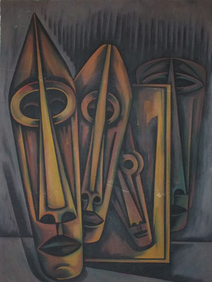 Masken  1971    78 x 108  V.V. 32/2