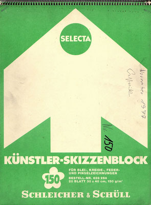 Skizzenblock  150  Datum  11.1977   16