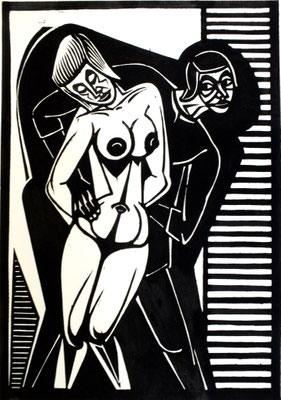 Frauenraub  1983  39 x 55     Platte vorhanden