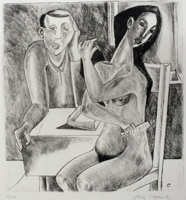Ehepaar  1956  23,5 x 24,5                   ( 1 )