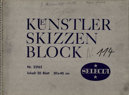 Skizzenblock  114  Datum  5.11.1969    18 Blätter