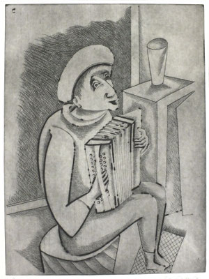 Harmonika Spieler  1996  29,5 x 39,5      ( 2 )
