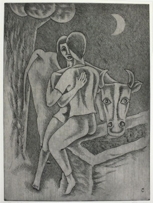 An der Tränke  1996  29,5 x 40