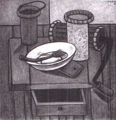 Stillleben mit Küchengeräten  1959  V.V.  167