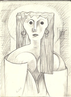 Blatt Nr. 4   5.1970  ( 2xÖl ) Wahrsagerin I  1979  V.V.223, Wahrs. II 1998  17 - 6  