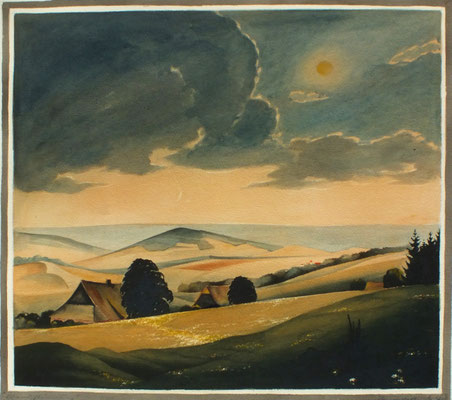 Blick nach Andershausen  1948   37 x 32,5  A.V.9