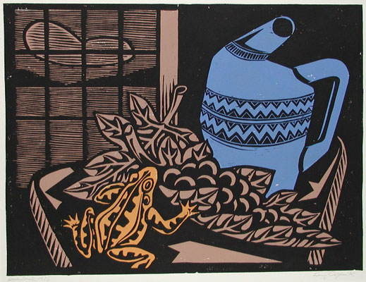 Stillleben mit Frosch  1983  52 x 39