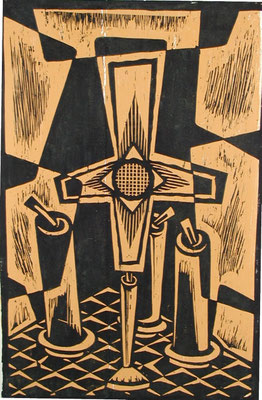 Stillleben mit Kreuz  1986  39 x 60