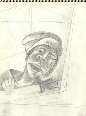 Blatt Nr. 10  1982  ( Öl )  Der Vogel  1980  V.V.122