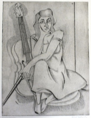 Cello Spielerin  1991  30 x 39,5           ( 3 )