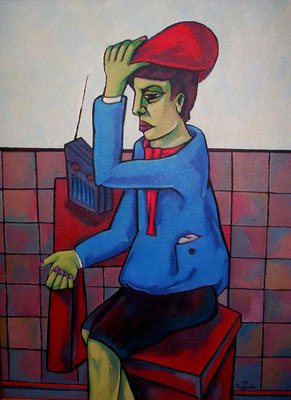 Junge mit roter Mütze  2005  75 x 100