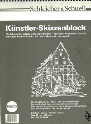 Skizzenblock  190  Datum  1991   11 Blätter