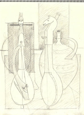 Blatt Nr. 15  1982  ( Öl )  ( wie Blatt 9 )