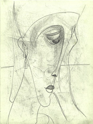 Blatt Nr.4   5.1955   ( R )   Frauenkopf   1956    Doe-2