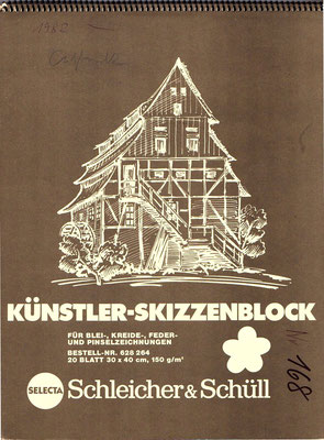 Skizzenblock  168  Datum  1982   17 Blätter