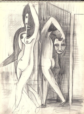 Blatt Nr 18  11.1968  ( R )  Tanz  1968  8 - 28 + ( R ) 1990  13 - 16 ( Öl ) Tnzerin mit Maske  1973  4 - 2, (Öl) Tanz 2010 23 - 5  