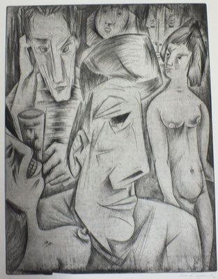 Atelierfest ( Gruppe II )  1967  38 x 50       ( 2 )