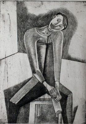 Trinker ( Mann mit Flasche )  1957   23 x 32,5