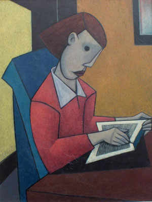 Mädchen mit Buch  80 x 105