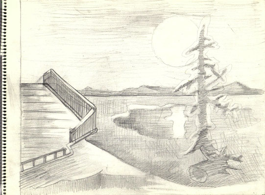 Blatt Nr. 11  1977 ( R )Abendlandsch.1979  12 - 8,( 2xÖl )  Abendlandsch. mit Brücke 2004  11 - 8, Bl. Landsch. mit Mond 1980V.V.47