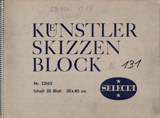 Skizzenblock  131  29.5.1972    20 Blätter