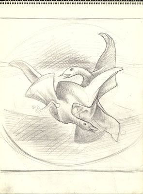 Blatt Nr. 3  8.1973  ( R )  Vogelpaar  1977   7 - 26