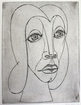 Frauenkopf  1992  30 x 39,5       ( 3 )