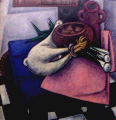 Stillleben mit Huhn  1959  V.V. 234