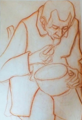 Essender Mann ( Herr Kuschbert )  1948     37 x 54