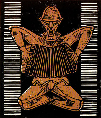 Akordeonspieler  1978    49,5 x 63,5  H.G.V. 17