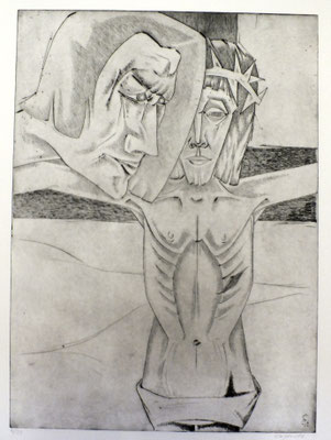 Christus und der Schächer  1996  39,5 x 54,5