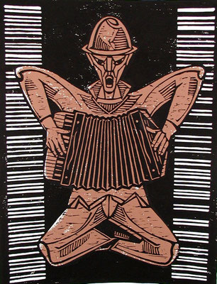 Akkordeonspieler  1978  49,5 x 63,5