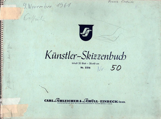 Skizzenblock  50  Datum  9.11.1961   15 Blätter