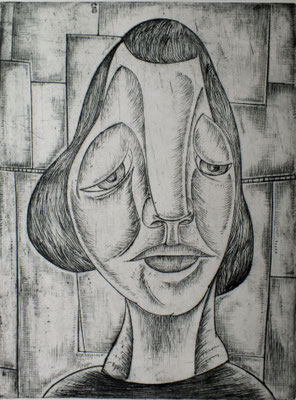 Frauenkopf  1959   29,5 x 39,5