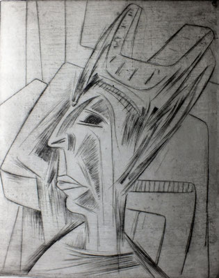 Frau mit Hut  1965   42 x 52
