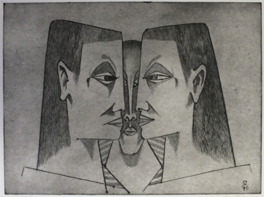 Drei Köpfe  1996  40 x 30                ( 4 )