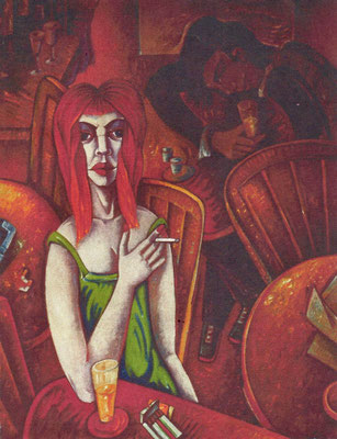 Bar mit rothaariger Frau  1973    106,5 x 135  V.V. 73