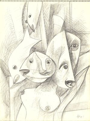 Blatt Nr. 3  5.1967   ( Öl )  Traum  1967  V.V.159