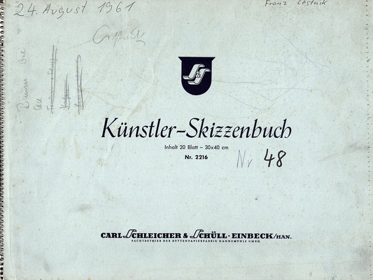 Skizzenblock  48  Datum  24.8.1961   32 Blätter