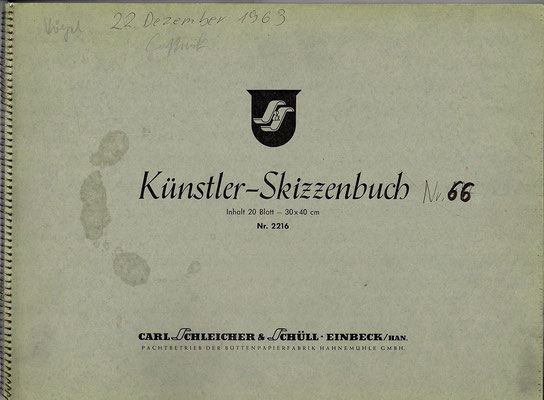 Skizzenblock  66  Datum 22.12.1963   24 Blätter