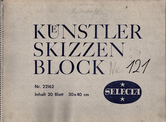 Skizzenblock  121  Datum  1970   12 Blätter