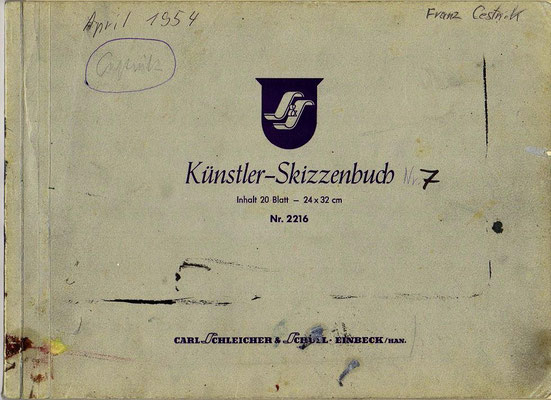 Skizzenblock  7   Datum  4.1954  25 Blätter