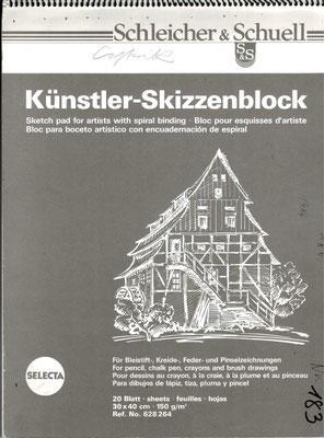 Skizzenblock  183  Datum  1986   13 Blätter