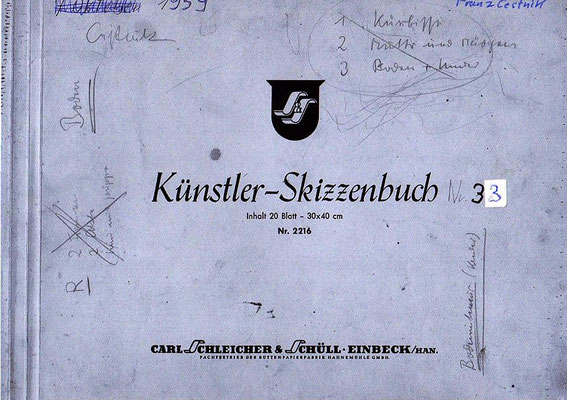 Skizzenblock  33   Datum 1959   30 Blätter