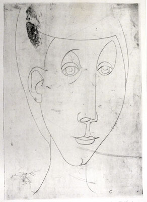 Mädchenkopf  1957  24,8 x 34,7    Kahle Sammlung