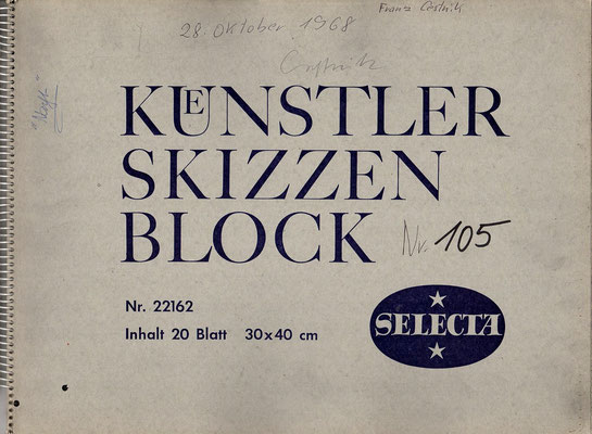 Skizzenblock  105  Datum  28.10.1968   12 Blätter